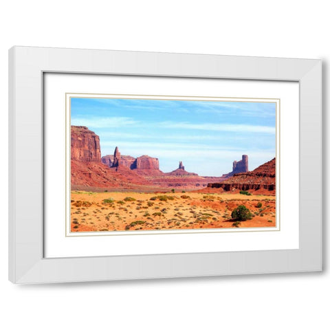 Navajo Country I White Modern Wood Framed Art Print with Double Matting by Taylor, Douglas