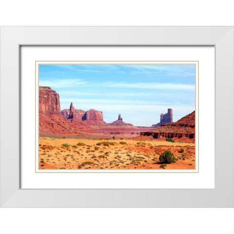 Navajo Country I White Modern Wood Framed Art Print with Double Matting by Taylor, Douglas