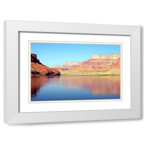 Vermillion Cliffs I White Modern Wood Framed Art Print with Double Matting by Taylor, Douglas