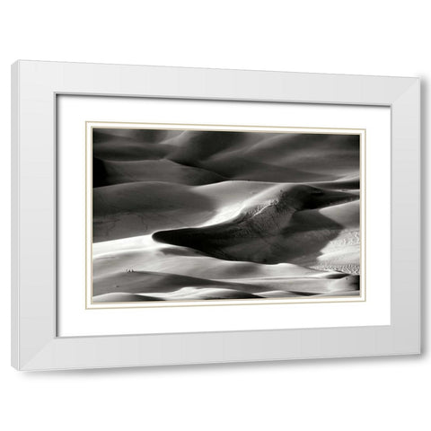 Great Sand Dunes I BW White Modern Wood Framed Art Print with Double Matting by Taylor, Douglas