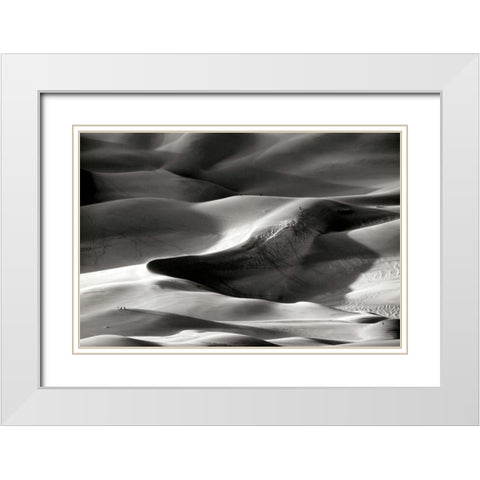 Great Sand Dunes I BW White Modern Wood Framed Art Print with Double Matting by Taylor, Douglas