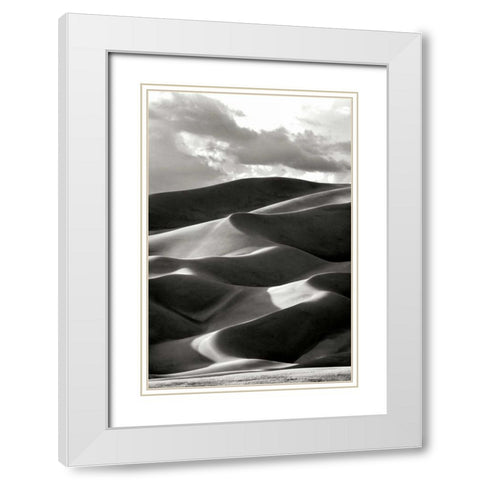 Great Sand Dunes III BW White Modern Wood Framed Art Print with Double Matting by Taylor, Douglas