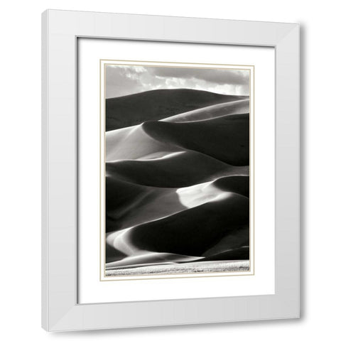 Great Sand Dunes IV BW White Modern Wood Framed Art Print with Double Matting by Taylor, Douglas