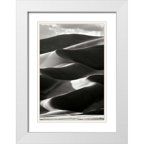 Great Sand Dunes IV BW White Modern Wood Framed Art Print with Double Matting by Taylor, Douglas