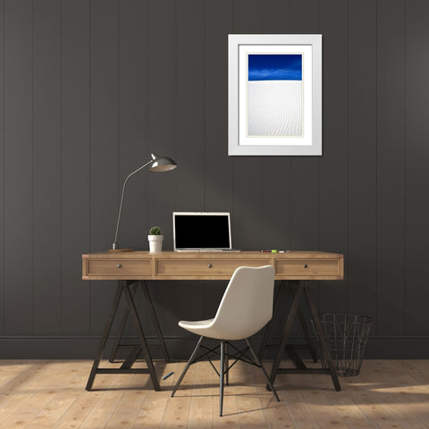 White Sands I White Modern Wood Framed Art Print with Double Matting by Taylor, Douglas