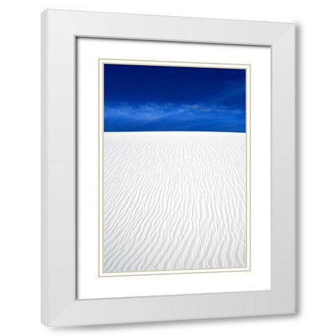 White Sands I White Modern Wood Framed Art Print with Double Matting by Taylor, Douglas