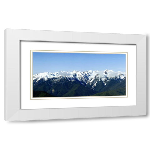 Hurricane Ridge Vista White Modern Wood Framed Art Print with Double Matting by Taylor, Douglas