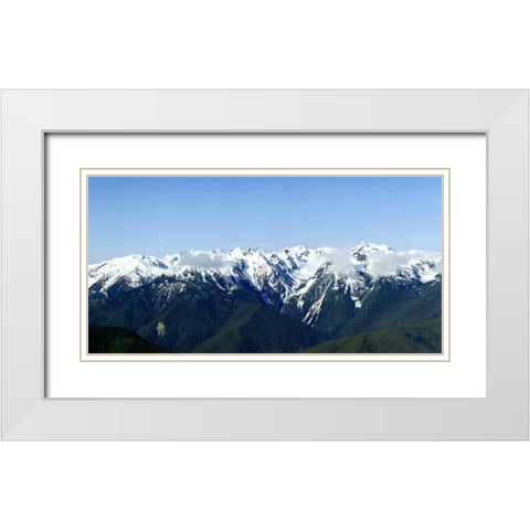 Hurricane Ridge Vista White Modern Wood Framed Art Print with Double Matting by Taylor, Douglas