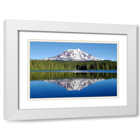 Mt. Adams White Modern Wood Framed Art Print with Double Matting by Taylor, Douglas