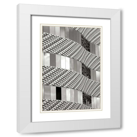 Brick and Glass II BW White Modern Wood Framed Art Print with Double Matting by Taylor, Douglas