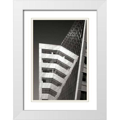 Design Reflections BW White Modern Wood Framed Art Print with Double Matting by Taylor, Douglas