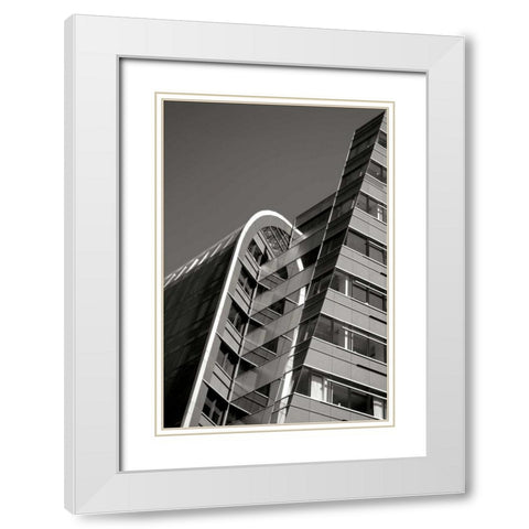 Urban Design BW White Modern Wood Framed Art Print with Double Matting by Taylor, Douglas