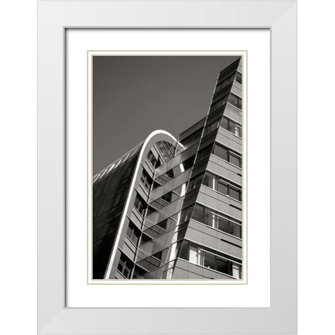 Urban Design BW White Modern Wood Framed Art Print with Double Matting by Taylor, Douglas