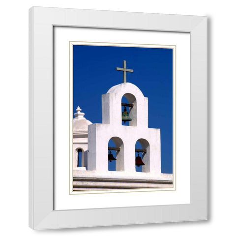 Mission Bells I White Modern Wood Framed Art Print with Double Matting by Taylor, Douglas