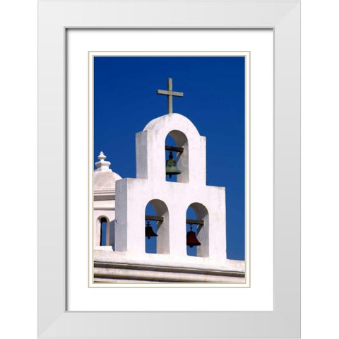 Mission Bells I White Modern Wood Framed Art Print with Double Matting by Taylor, Douglas