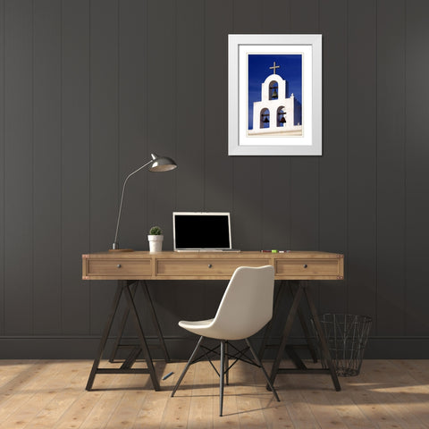 Mission Bells II White Modern Wood Framed Art Print with Double Matting by Taylor, Douglas