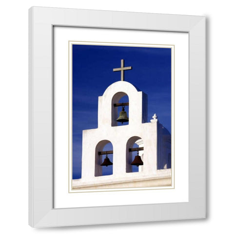 Mission Bells II White Modern Wood Framed Art Print with Double Matting by Taylor, Douglas