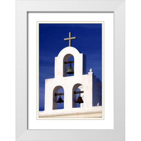Mission Bells II White Modern Wood Framed Art Print with Double Matting by Taylor, Douglas
