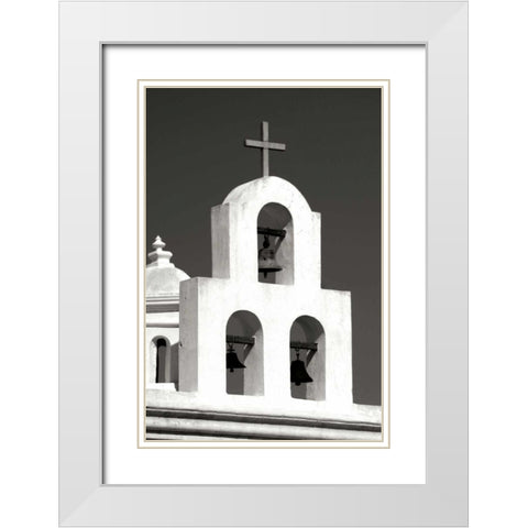 Mission Bells I BW White Modern Wood Framed Art Print with Double Matting by Taylor, Douglas