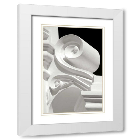 Mission Detail I BW White Modern Wood Framed Art Print with Double Matting by Taylor, Douglas