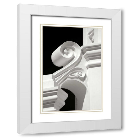 Mission Detail II BW White Modern Wood Framed Art Print with Double Matting by Taylor, Douglas