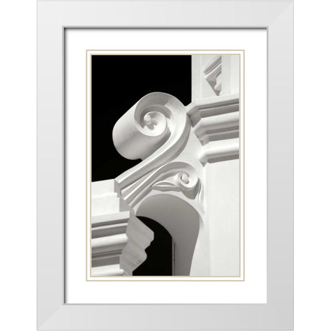 Mission Detail II BW White Modern Wood Framed Art Print with Double Matting by Taylor, Douglas