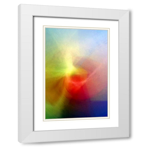 Arc Light White Modern Wood Framed Art Print with Double Matting by Taylor, Douglas