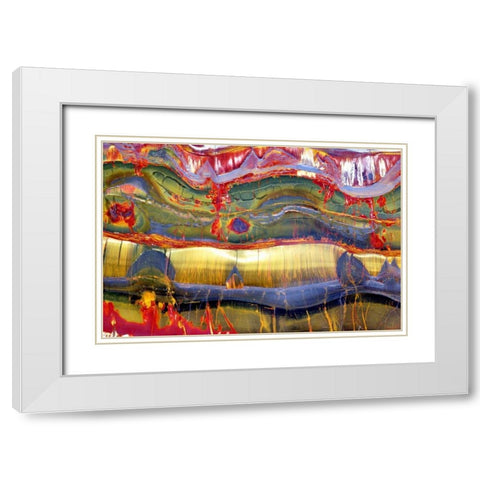 Austral Abstract White Modern Wood Framed Art Print with Double Matting by Taylor, Douglas