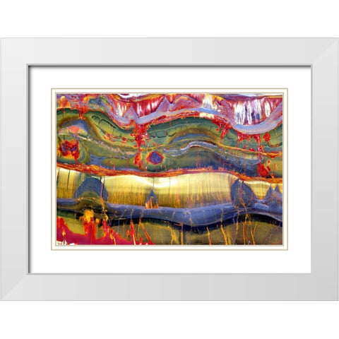 Austral Abstract White Modern Wood Framed Art Print with Double Matting by Taylor, Douglas
