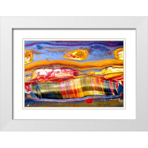 Pilbaran White Modern Wood Framed Art Print with Double Matting by Taylor, Douglas