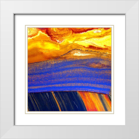 Archaea Sq White Modern Wood Framed Art Print with Double Matting by Taylor, Douglas