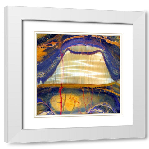 Tiger Eye Sq White Modern Wood Framed Art Print with Double Matting by Taylor, Douglas