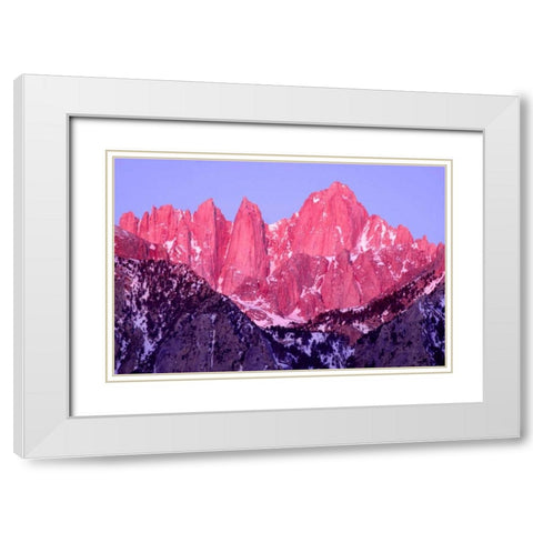 Alpenglow at Dawn White Modern Wood Framed Art Print with Double Matting by Taylor, Douglas