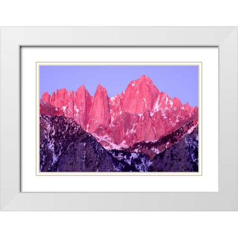 Alpenglow at Dawn White Modern Wood Framed Art Print with Double Matting by Taylor, Douglas