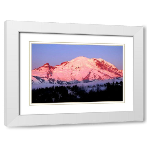 Summer Sunrise White Modern Wood Framed Art Print with Double Matting by Taylor, Douglas