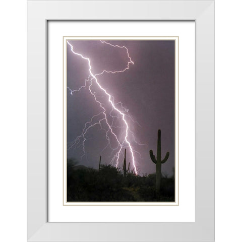 Fire and Rain White Modern Wood Framed Art Print with Double Matting by Taylor, Douglas