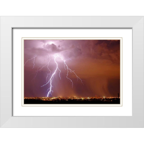 Urban Storm White Modern Wood Framed Art Print with Double Matting by Taylor, Douglas