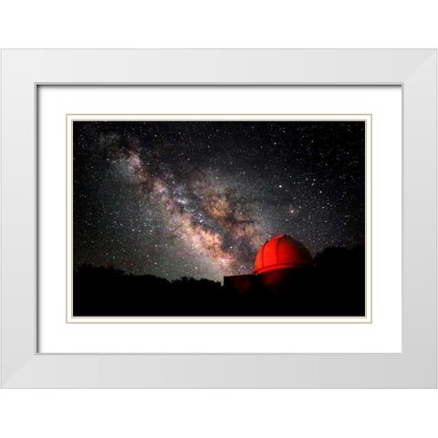 Milky Way III White Modern Wood Framed Art Print with Double Matting by Taylor, Douglas