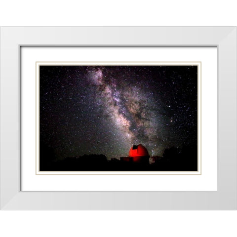 Milky Way IV White Modern Wood Framed Art Print with Double Matting by Taylor, Douglas