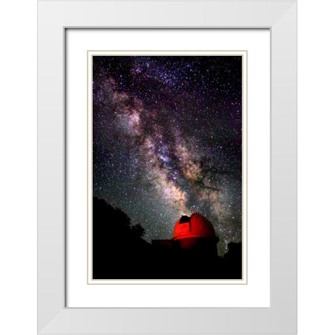 Milky Way V White Modern Wood Framed Art Print with Double Matting by Taylor, Douglas