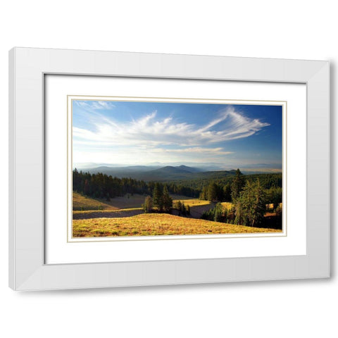 Mazama Morning White Modern Wood Framed Art Print with Double Matting by Taylor, Douglas
