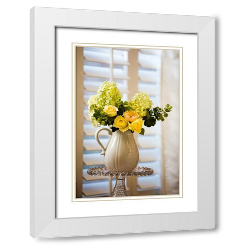 Spring Bouquet I White Modern Wood Framed Art Print with Double Matting by Clayton-Thompson, Philip