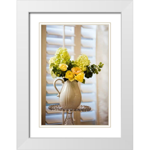Spring Bouquet I White Modern Wood Framed Art Print with Double Matting by Clayton-Thompson, Philip