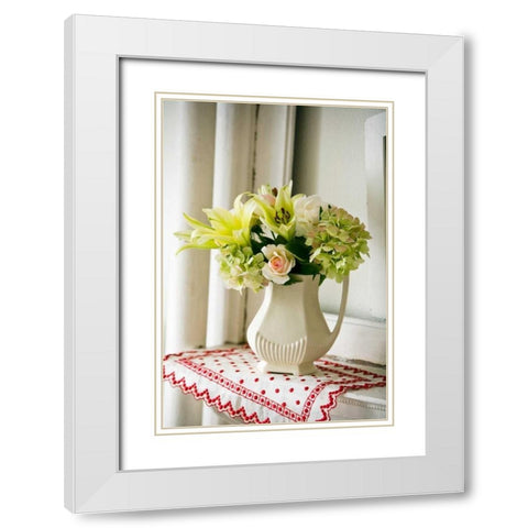 Spring Bouquet II White Modern Wood Framed Art Print with Double Matting by Clayton-Thompson, Philip