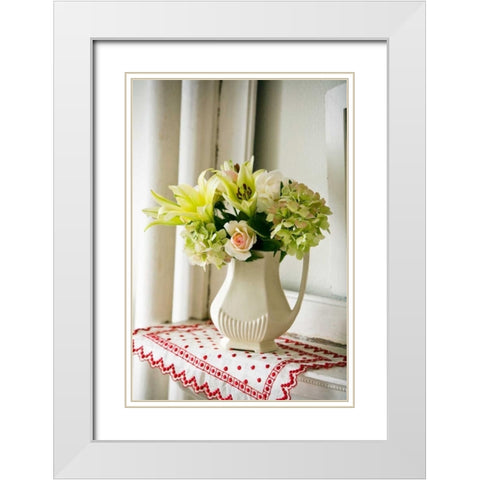 Spring Bouquet II White Modern Wood Framed Art Print with Double Matting by Clayton-Thompson, Philip