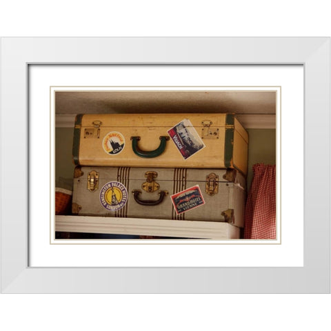 Time to Travel II White Modern Wood Framed Art Print with Double Matting by Clayton-Thompson, Philip