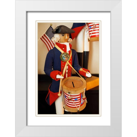 Patriotic I White Modern Wood Framed Art Print with Double Matting by Clayton-Thompson, Philip