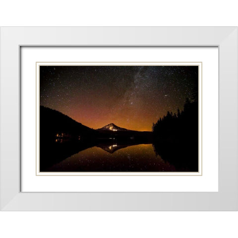 Aurora I White Modern Wood Framed Art Print with Double Matting by Clayton-Thompson, Philip