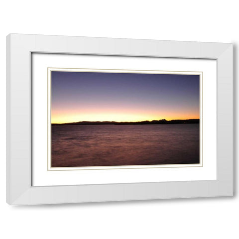 Water Sunset I White Modern Wood Framed Art Print with Double Matting by Thomas, Logan
