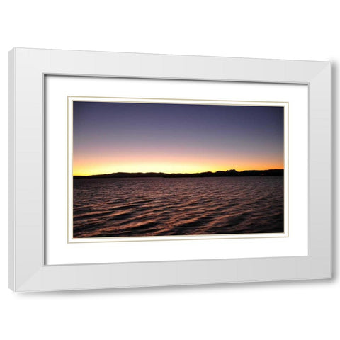 Water Sunset II White Modern Wood Framed Art Print with Double Matting by Thomas, Logan